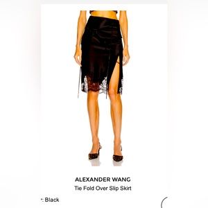 Alexander Wang Tie Fold Over Slip Skirt